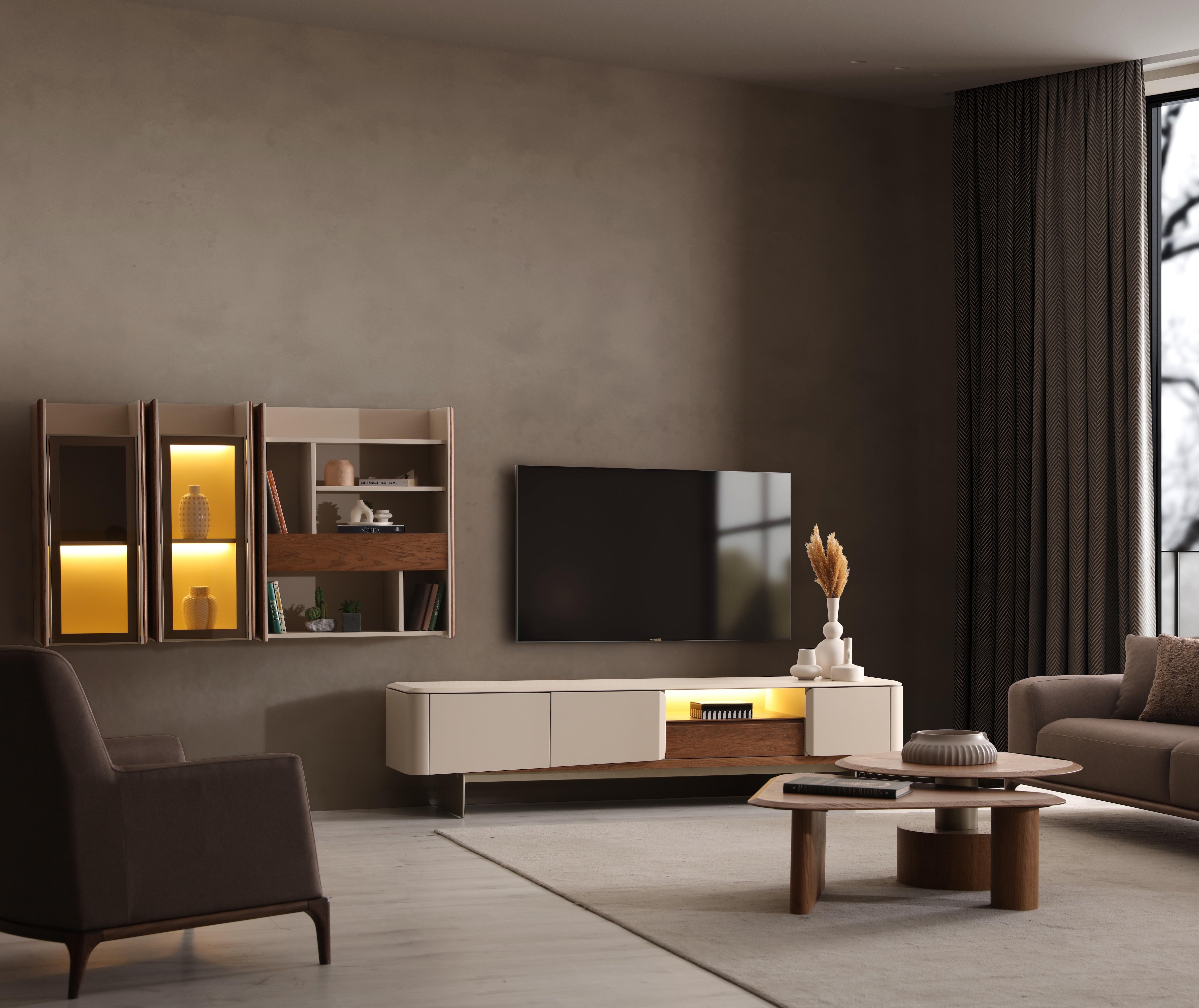 Beta Raflı Kitaplıklı Tv Unitesi