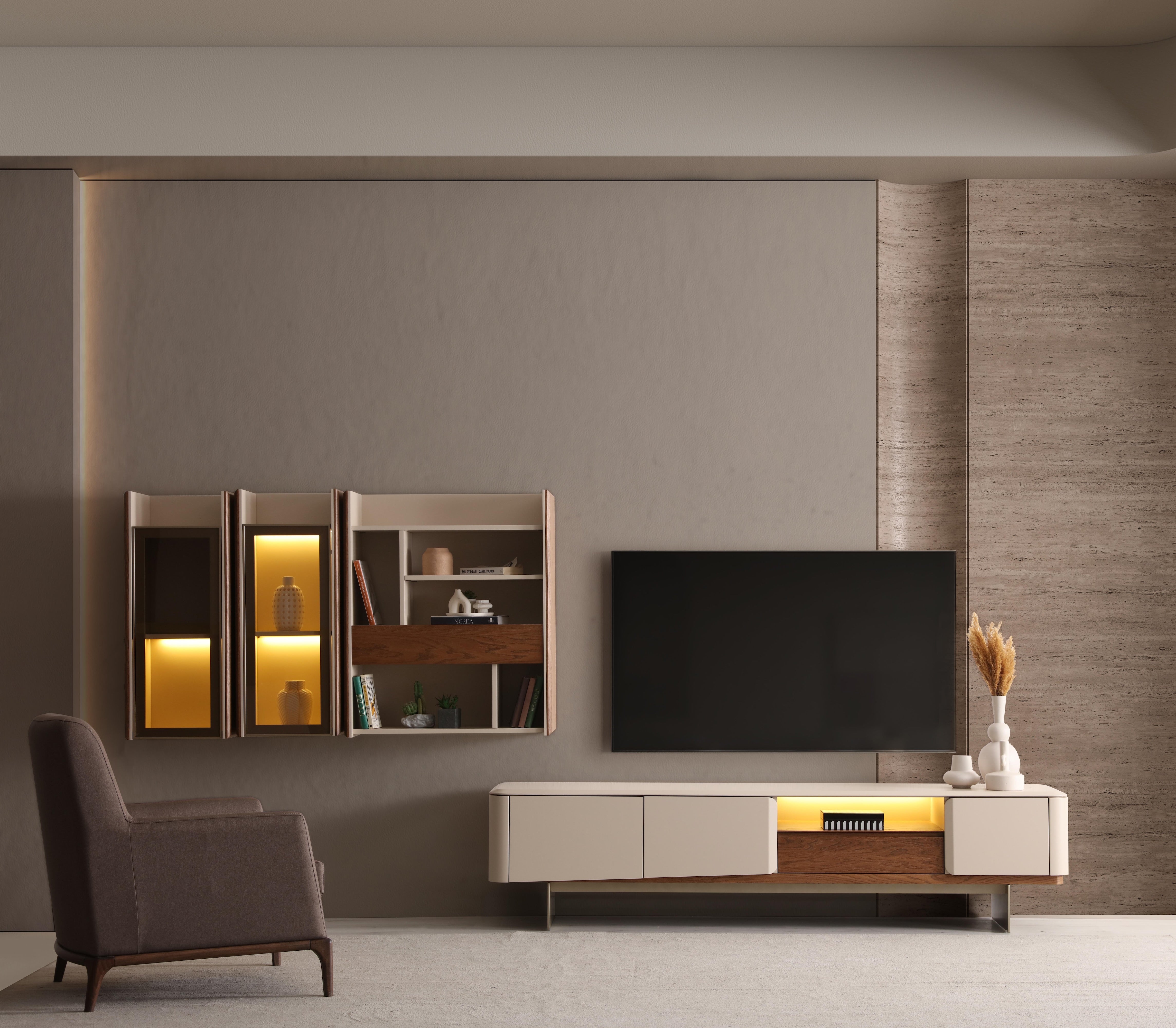 Beta Raflı Kitaplıklı Tv Unitesi