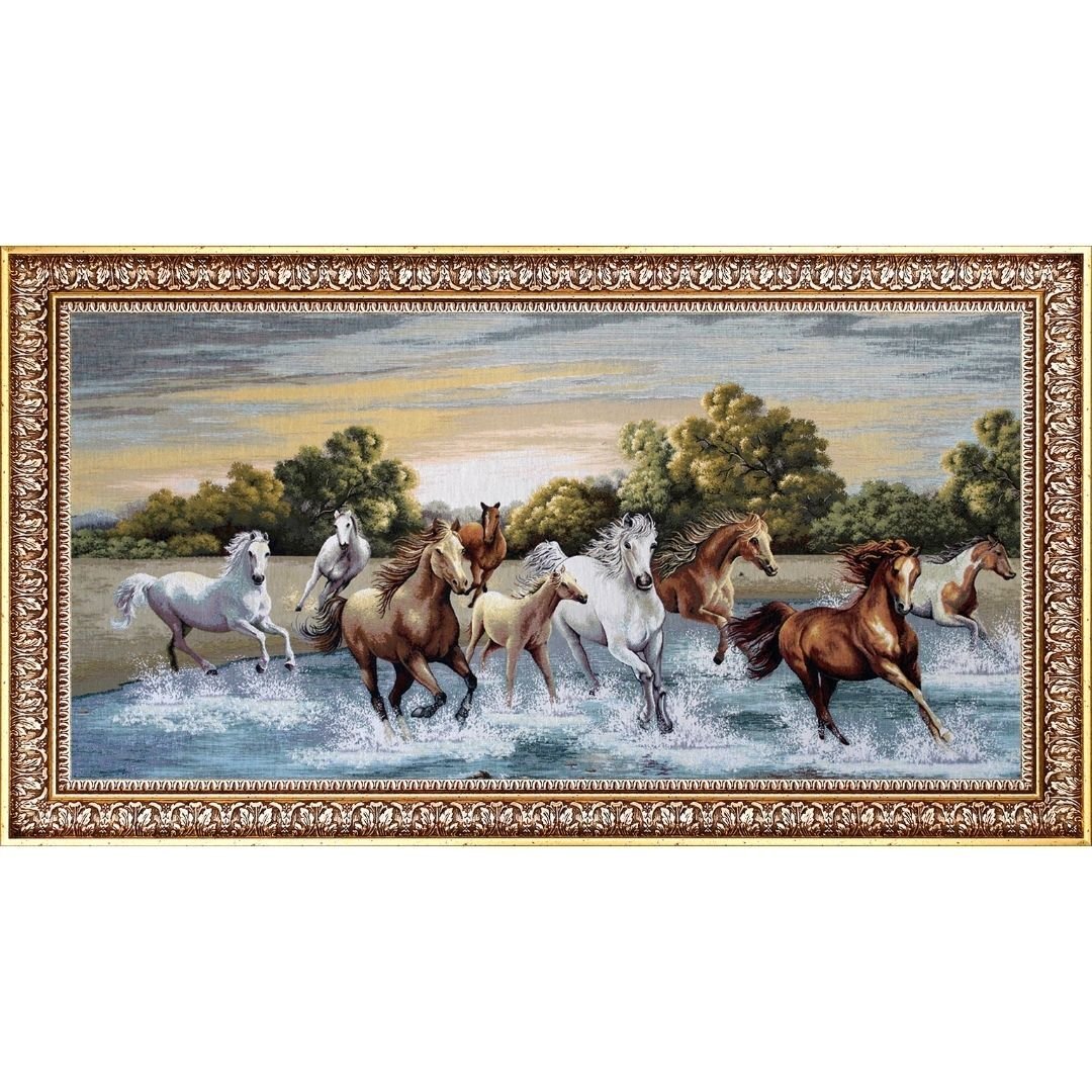 Гоблен Картина Червени коне 82x142 см