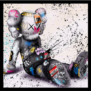 UV Soyut Kaws Tablo 85x85cm