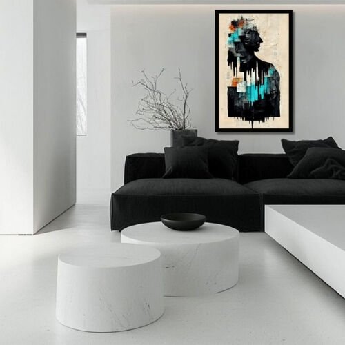 UV абстрактна картина на лице 75x105 см