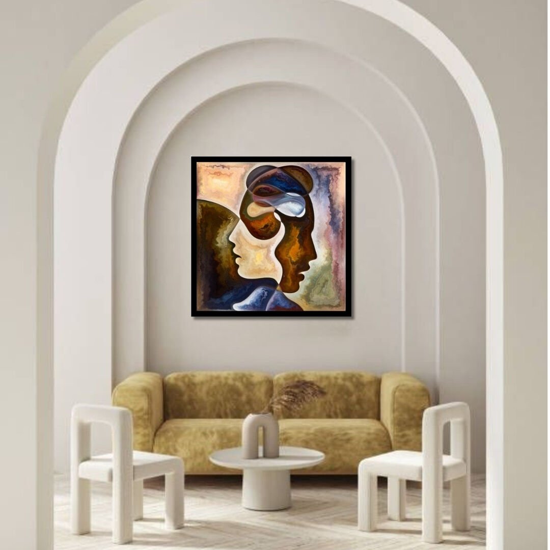 UV Soyut Yüzler 85x85cm
